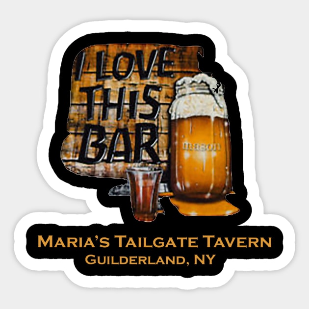 I Love This Bar-Maria's Tailgate Tavern Sticker by mariastailgatetavern